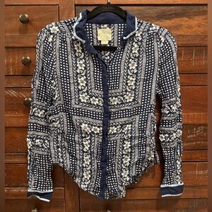 Anthropologie Maeve Button Down Blouse
